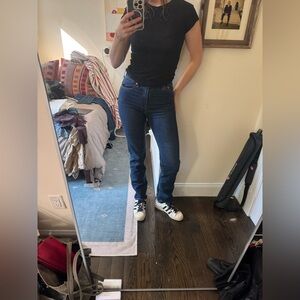 Gap straight leg high waisted jeans